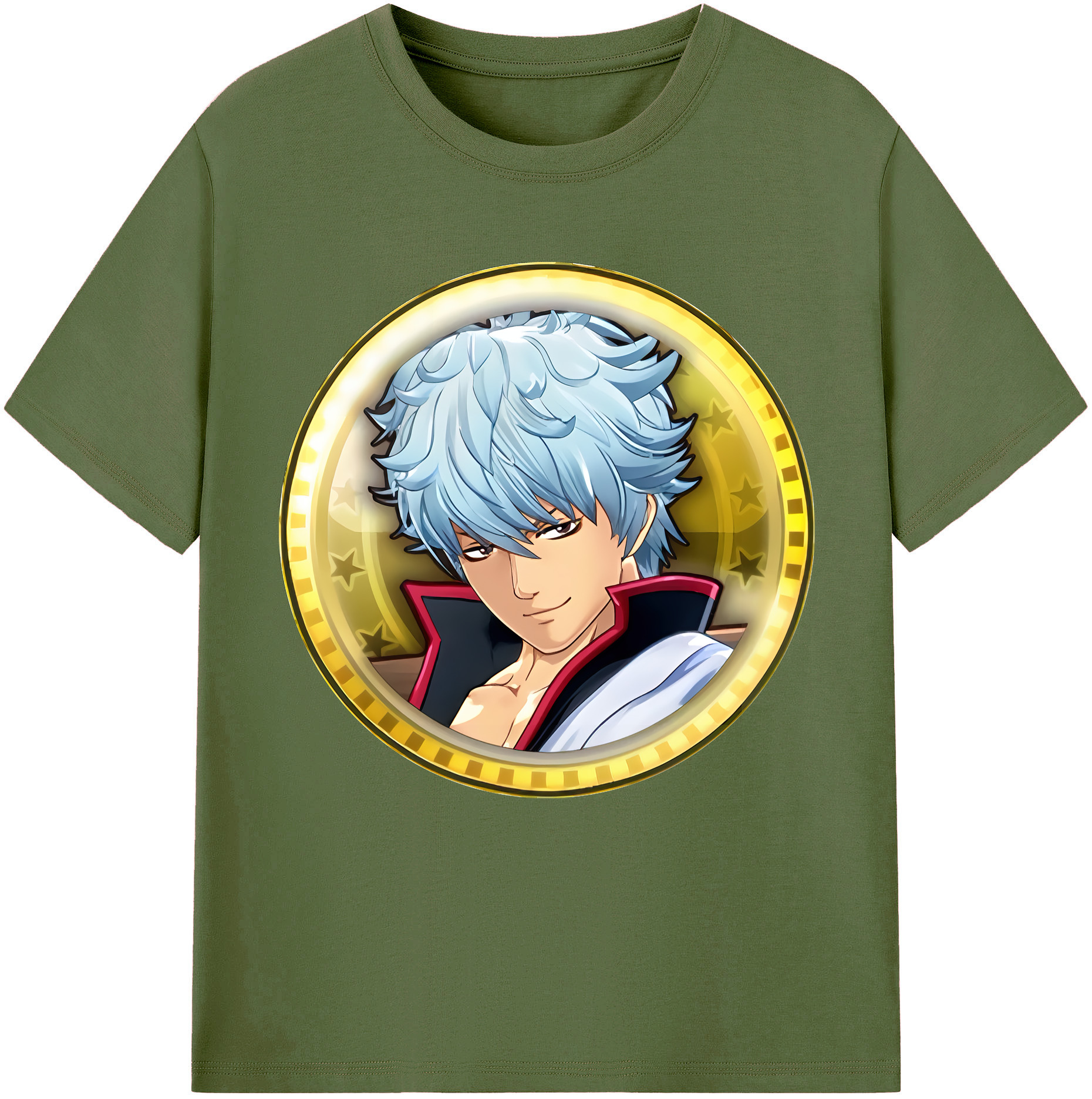 （画像用） ぎんたま 坂田銀時（さかたぎんとき） 神楽 志村新八（しむら しんぱち） GINTAMA Sakata Gintoki Kagura Shimura Shinpachi 綿100％半袖Tシャツ（フロントプリント）